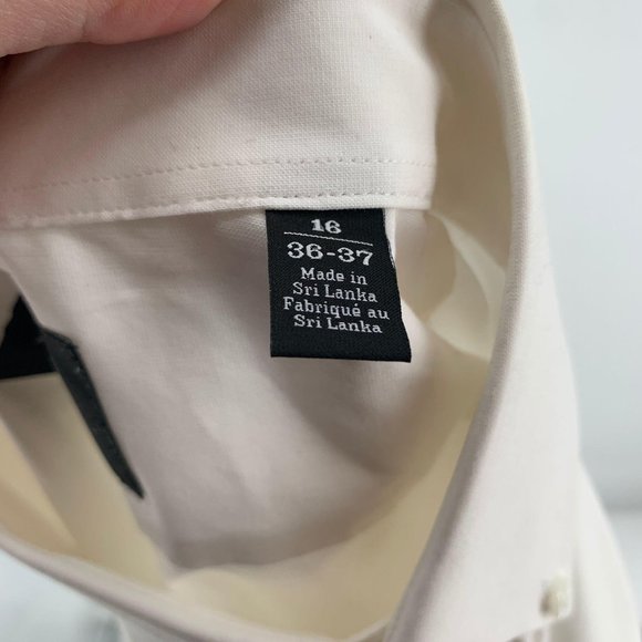 Nordstrom Men's Shop White Tech Smart Trim Fit Button Up Shirt Size 16 - Picture 7 of 10